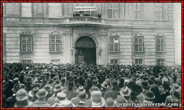 Großdeutsche Anschlußkundgebung 1919.