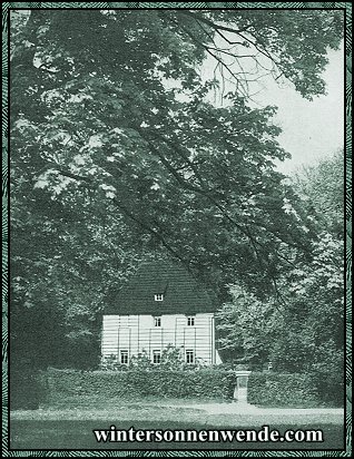 Weimar. Goethes Gartenhaus im Park.