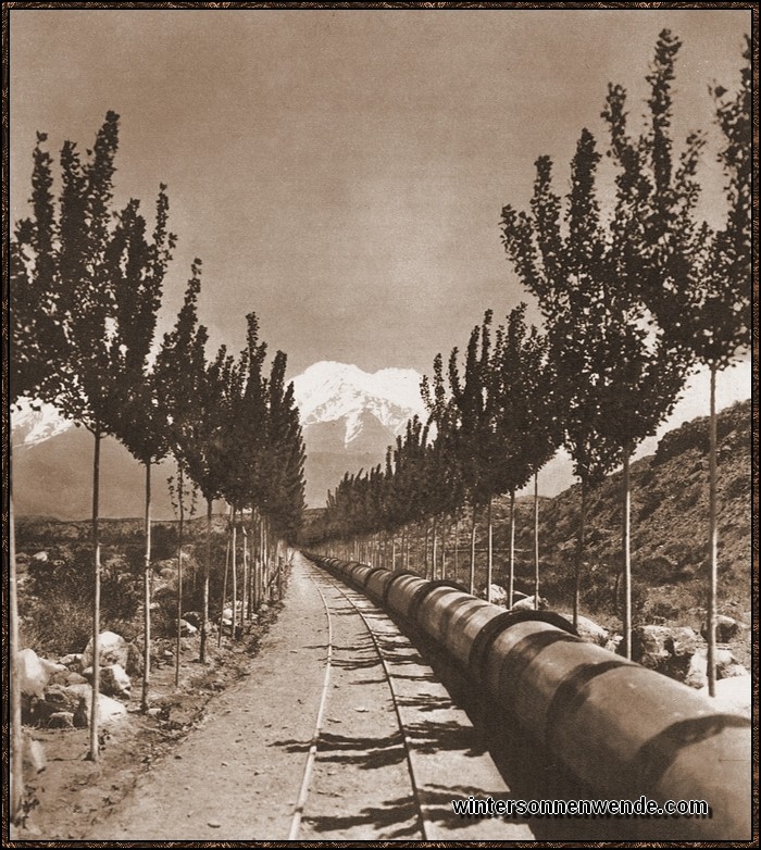 Die deutschen Mannesmann-Werke bauten diese gewaltige Druckleitung in der
argentinischen Provinz Mendoza.