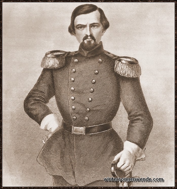Franz Sigel, *1824 in Sinsheim bei Baden, †1902 in New York. Der
volkstümlichste 
deutsch-amerikanische Bürgerkriegsgeneral.