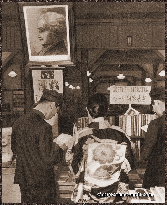 Goethe-Ausstellung in einer japanischen Buchhandlung.