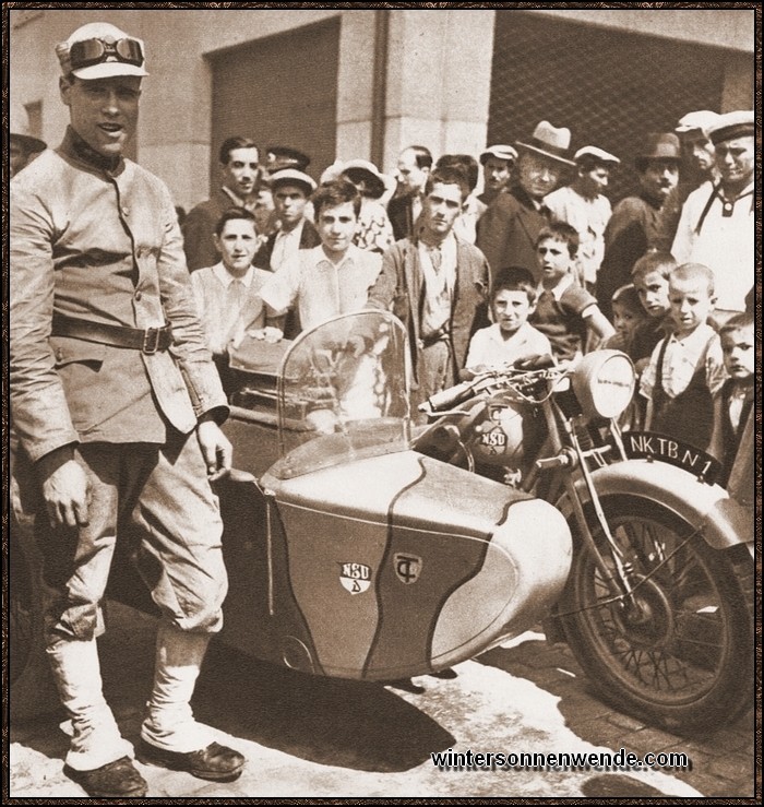 Die türkische Armee verwendet für ihre motorisierten Truppen deutsche 
NSU-Motorräder.