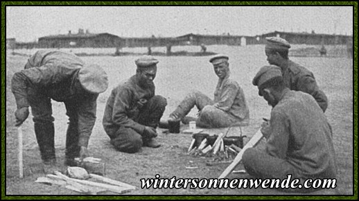 Russen beim Teekochen, Lager Hammerstein.