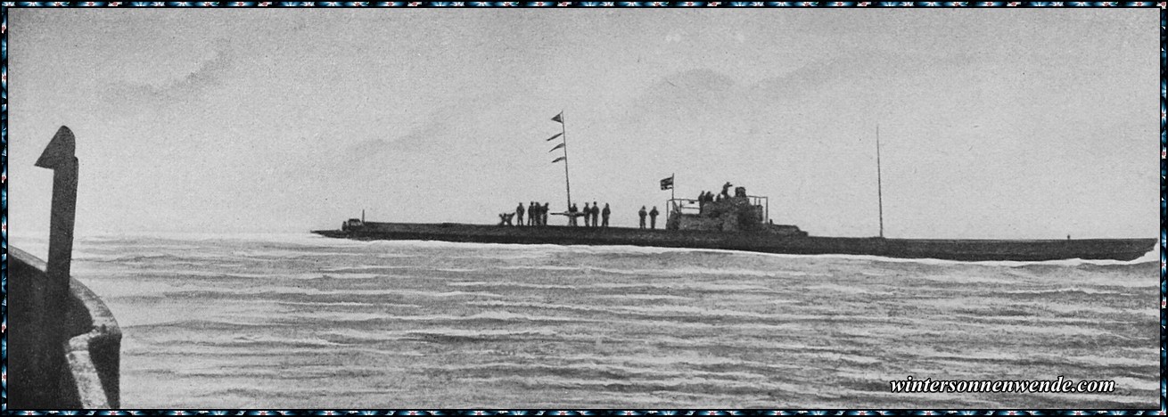 Flaggensignale eines deutschen Unterseeboots.
