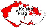 Lage von Kojetitz und Prag