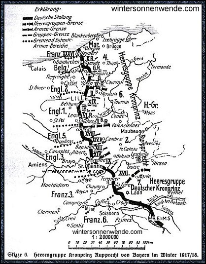 Heeresgruppe Kronprinz Rupprecht von Bayern im Winter 1917/18