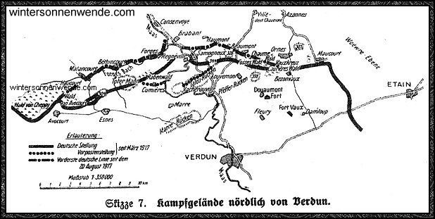 Kampfgelände nördlich von Verdun