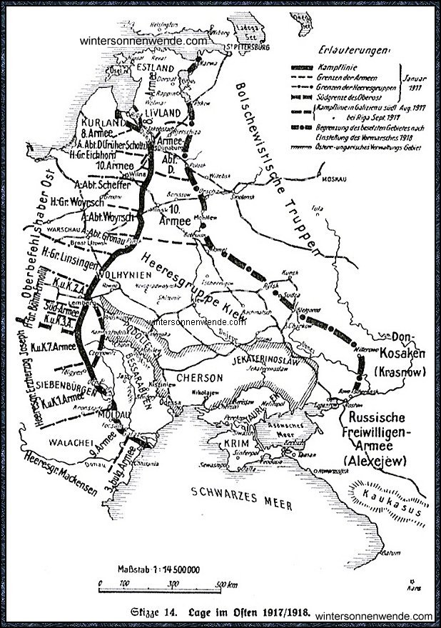 Lage im Osten 1917/1918