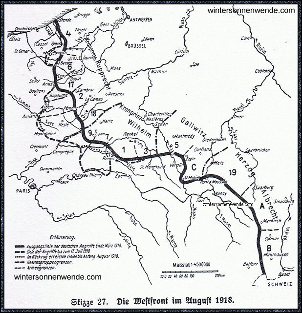 Die Westfront im August 1918