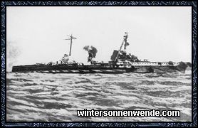 Panzerkreuzer Blücher' während des Seegefechtes auf der Doggerbank.