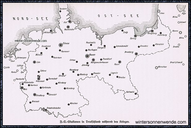 F.-T.-Stationen in Deutschland während des Krieges.