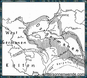 Ostdeutschland und Nachbargebiete in der vorrömischen Eisenzeit.