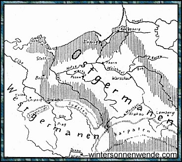 Ostdeutschland und Nachbargebiete am Schluß der 
Römischen Kaiserzeit.