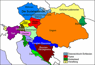 Die Bestandteile Österreich-Ungarns.