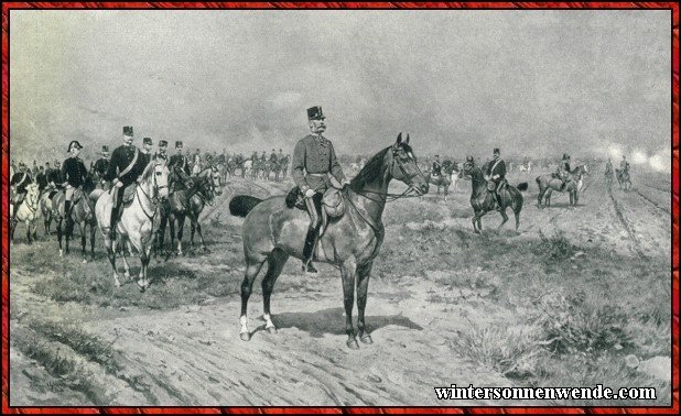 Kaiser Franz Josef I. bei den Manövern 1890.