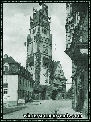 Freiburg, Breisgau. Ein Stadttor.