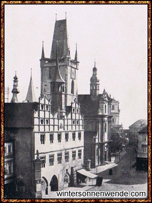 Rathaus und Stadtkirche in Leitmeritz