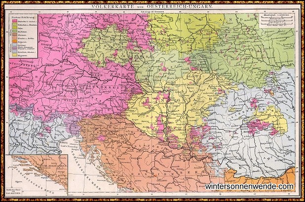 Völkerkarte von Österreich-Ungarn