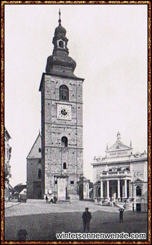 Pettau, Stadtturm und Theater