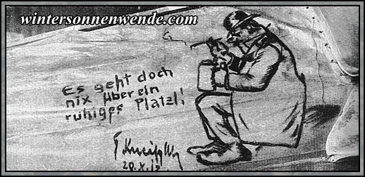 Karikaturen an Hirths Kathreiner-Flug-Taube.