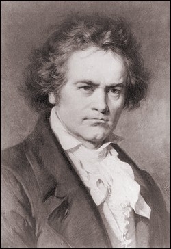 Ludwig van Beethoven. Gemälde von Karl Jäger.