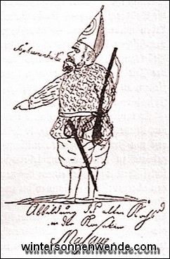 Federzeichnung Eichendorffs aus seinem Tagebuch.