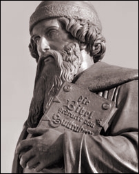 Das Gutenberg-Denkmal von Bertel Thorwaldsen.