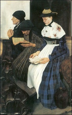Die Drei Frauen in der Kirche.
