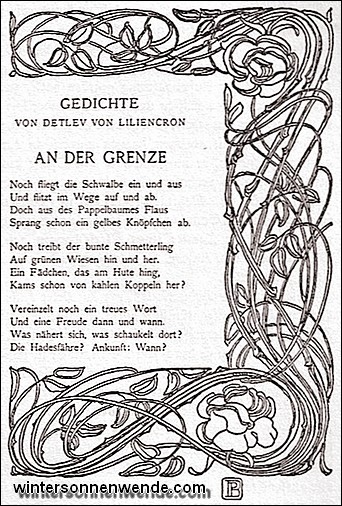Gedicht von Detlev von Liliencron.