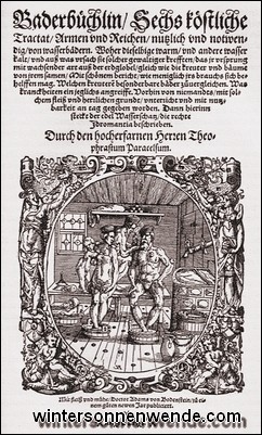 Titelblatt zum 'Baderbüchlin' von Paracelsus.