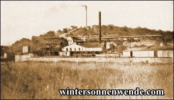 Kupferhütte in Tsumeb, Südwestafrika.