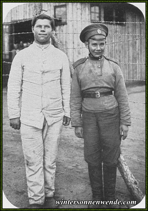 Sibirisches Ehepaar als russische Soldaten, Lager Hammerstein.