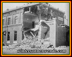 1921: Von Kommunisten gesprengter Bahnhof in Hettstedt.
