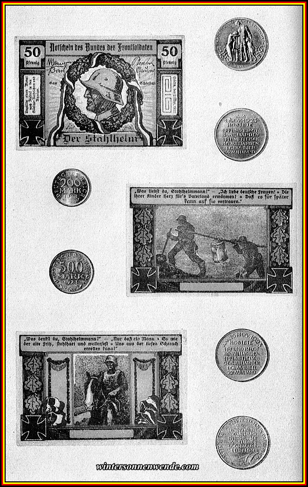 Stahlhelmnotgeld, Aluminiumgeld, Teuerungsgedenkmünzen.