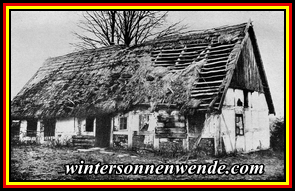 Verlassenes Bauernhaus in Pommern.