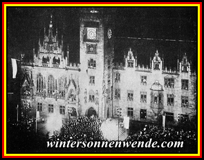 Die Saardeutschen feiern die Rheinlandbefreiung.