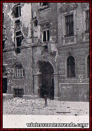Das Ottakringer Arbeiterheim nach Artilleriebeschießung. 13. 2.
1934.