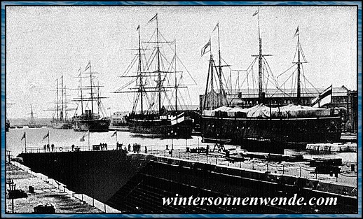 Besuch des Reichstags in Wilhelmshaven 1872.