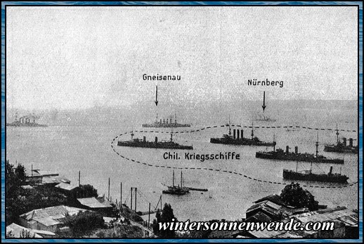 Im Hafen von Valparaiso, 4. November 1914.