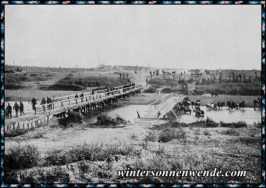 Infanterie- und Trainbrücke über den San.