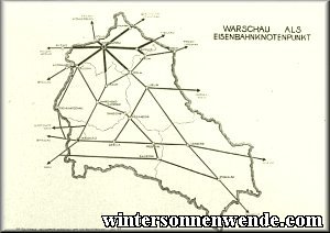 Warschau als Eisenbahnknotenpunkt 
im Generalgouvernement