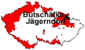 Lage von Butschafka und Jägerndorf
