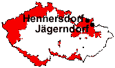 Lage von Hennersdorf und Jägerndorf