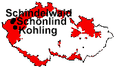 Lage von Kohling, Schindelwald und Schönlind