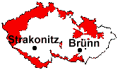Lage von Strakonitz und Brünn