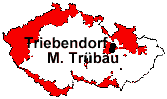Lage von Triebendorf und Mährisch Trübau