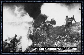 Der Sturm auf den Toten Mann' mit Flammenwerfer und Handgranaten.