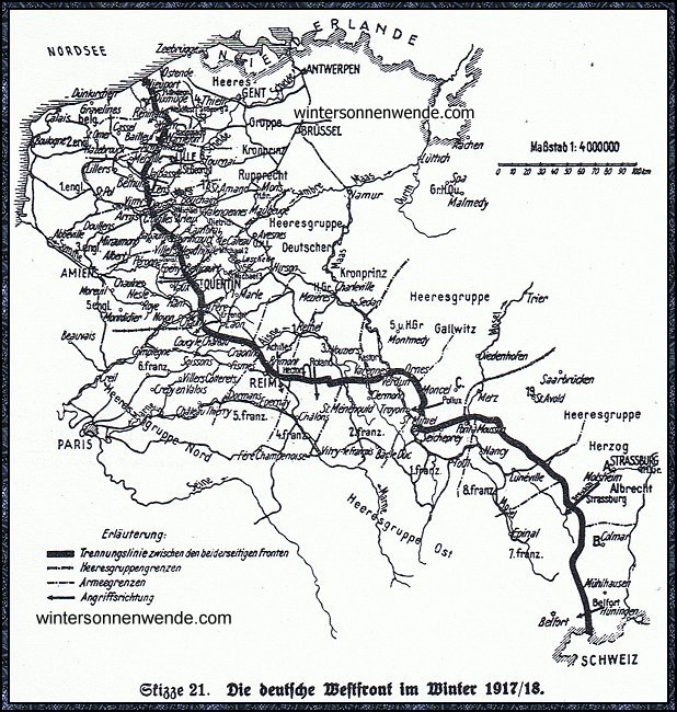 Die deutsche Westfront im Winter 1917/18