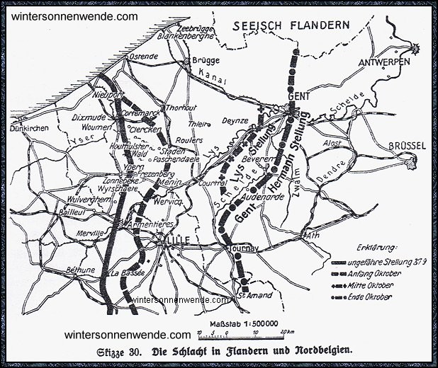 Die Schlacht in Flandern und Nordbelgien