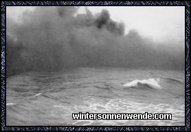 Um dem Gegner die Bewegungen auf hoher See zu verschleiern, wurden künstliche Nebel gelegt.